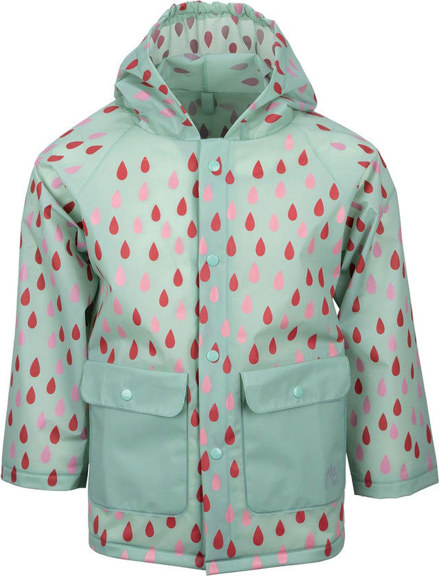 Ralka regenjas - kinderen - groen - maat 110 116 - met capuchon - 100% eva