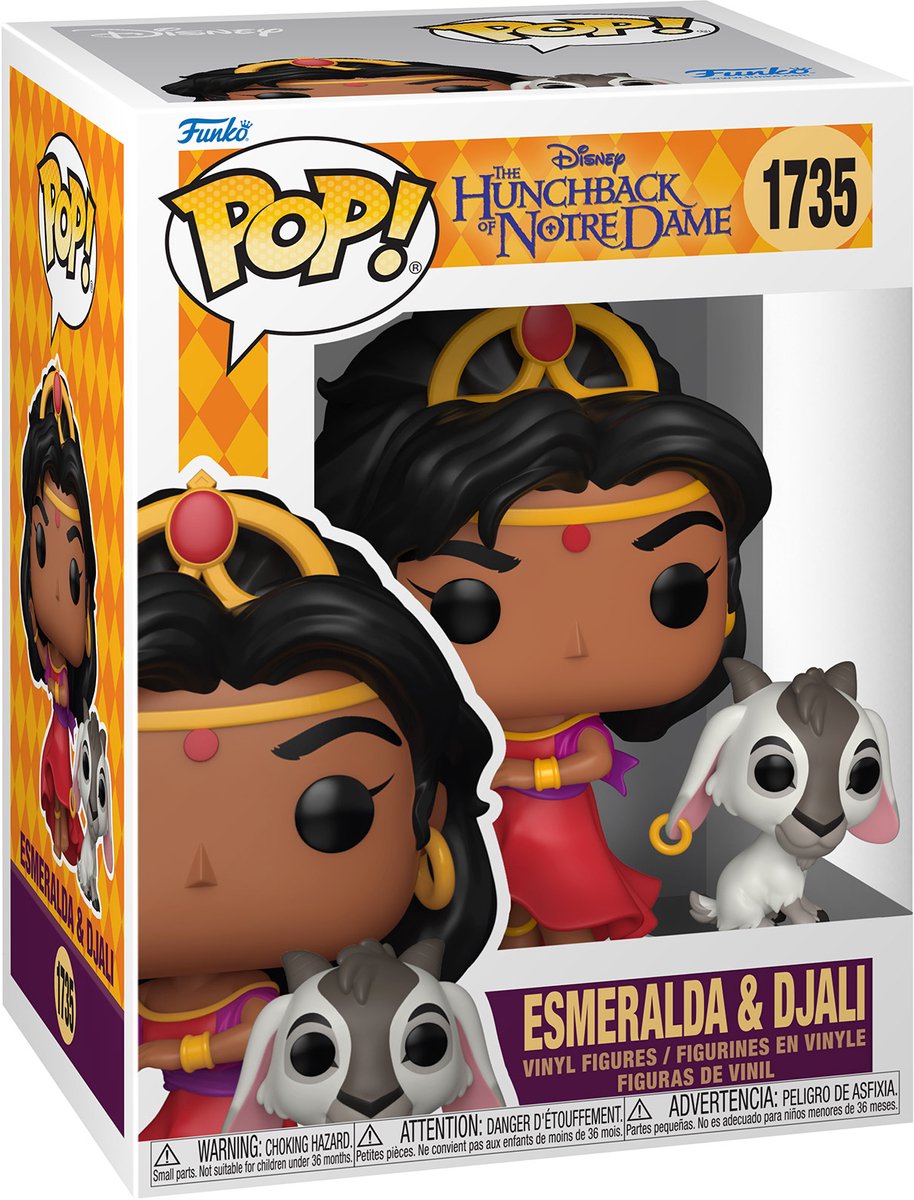Funko der Glöckner von Notre Dame Pop! Vinylfigur Esmeralda Djali 9 cm Puppe! Figur