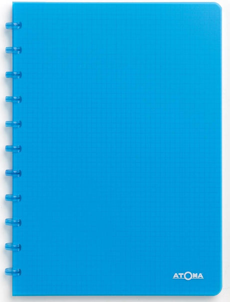 Atoma trendiges Notizbuch, ft A4, 144 Seiten, kariert 5 mm, transparent türkis