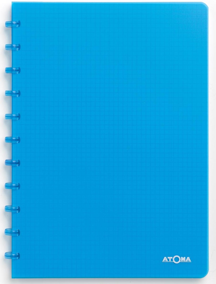 Atoma trendiges Notizbuch, ft A4, 144 Seiten, kariert 5 mm, transparent türkis