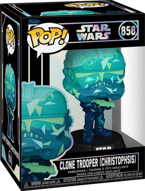 Funko star wars clone trooper (christophsis) vinylfiguur 858 unisex pop! - neutraal - standard