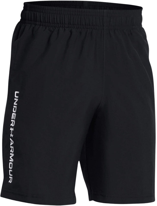 Under armour ua tech woven wordmark short-blk jongens sportbroek - zwart - wit
