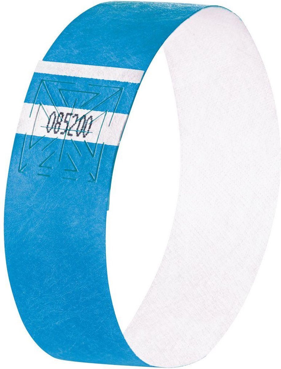 Sigel Event-Armbänder – superweich – 255 x 25 mm – neonblau – 120 Stück – si-eb211