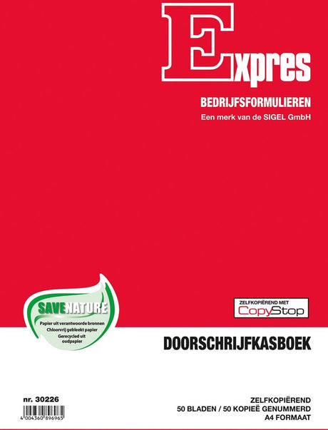 Kangaro Sigel Expres Bargeld- und Quittungsformulare kopieren Kassenbuch, 2x50 Blatt, nummeriert (verkleinert sich auf 2 Stück)