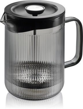 Gefu Cristiano French Press Kaffeemaschine – 600 ml – Borosilikatglas – Rauchgrau