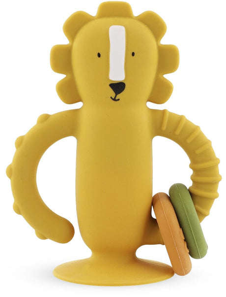Trixie siliconen sensorisch speelgoed met zuignap mr. lion – babyspeelgoed vanaf de geboorte (0m+)
