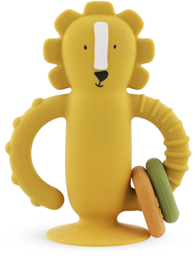 Trixie siliconen sensorisch speelgoed met zuignap mr. lion – babyspeelgoed vanaf de geboorte (0m+)