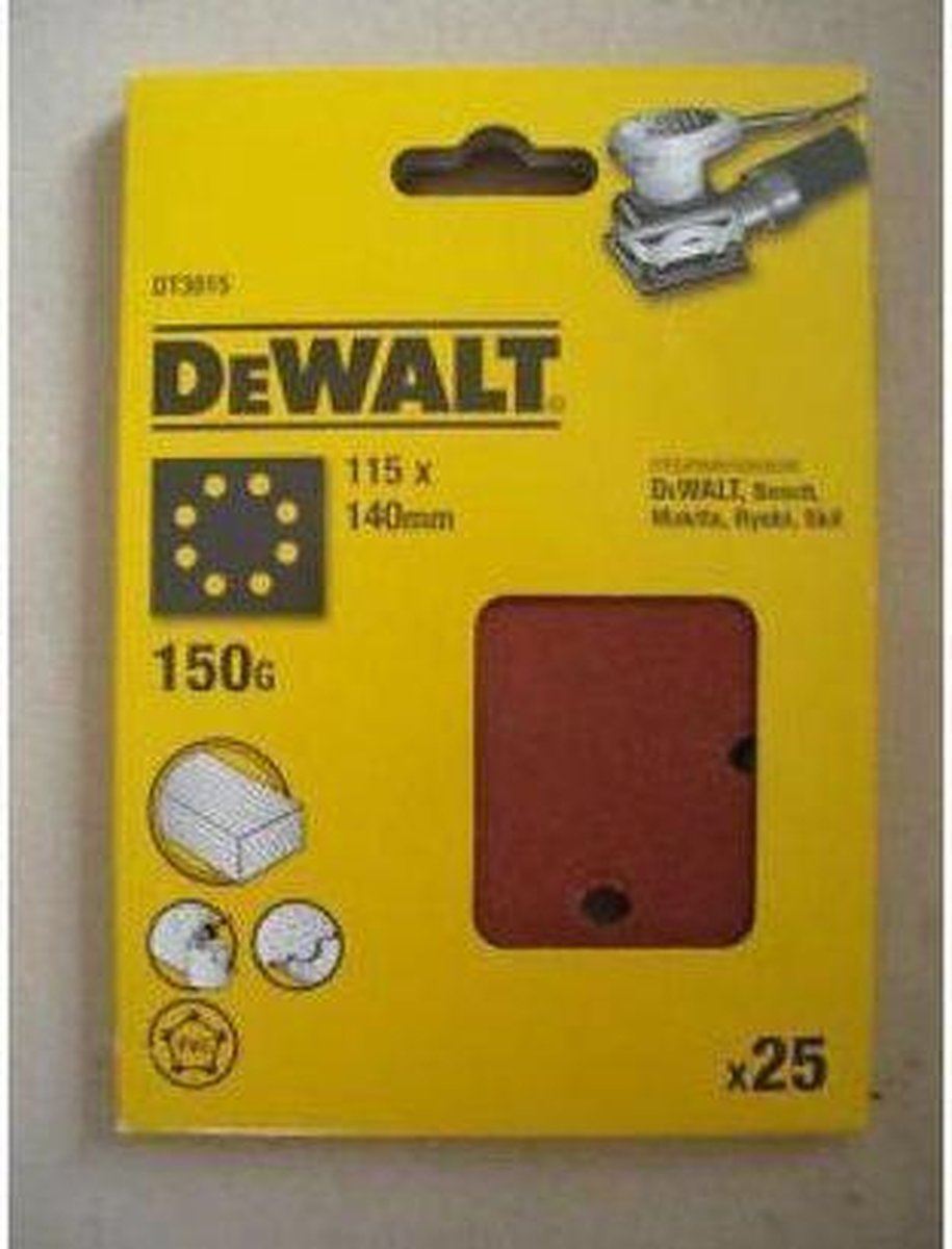 Dewalt Schleifblatt Größe 140x115mm K150 - 25 Stk