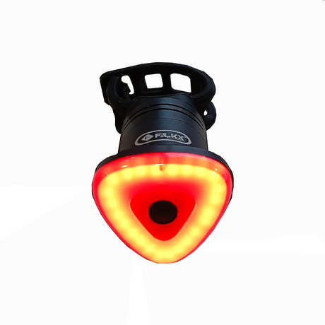 Falkx Star Dust LED-Rücklicht mit Bremsfunktion. USB wiederaufladbar. mit 2 Montagewinkeln.