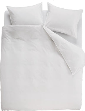 Ambiante cotton uni dekbedovertrek - effen - lits-jumeaux - 240x200 220 - wit