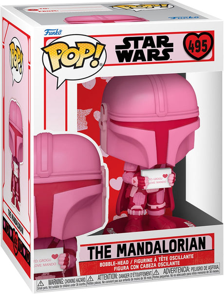 Funko Star Wars – Valentinstag-Pop! Star Wars: Der Mandalorianer, 9 cm große Sammelfigur – mehrfarbig