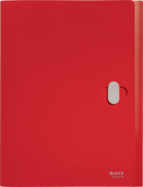 Leitz Recycle-Dokumentenbox A4 – 80 % recycelter Post-Consumer-Kunststoff – Rot