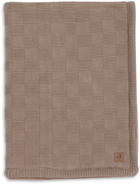 Jollein baby deken wieg - 75x100cm - box knit - milky coffee velvet
