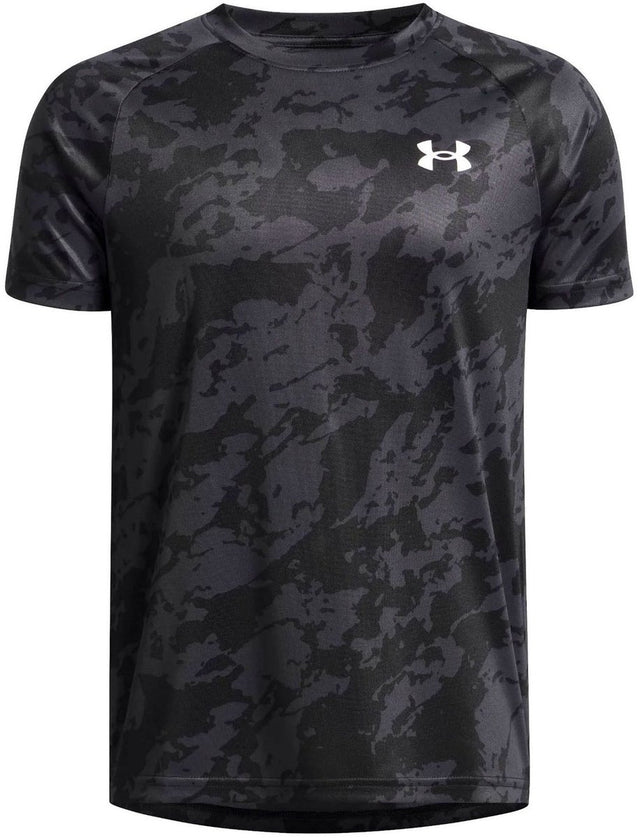 Under armour ua tech 2.0 ss-blk jongens sportshirt - zwart - antraciet - wit