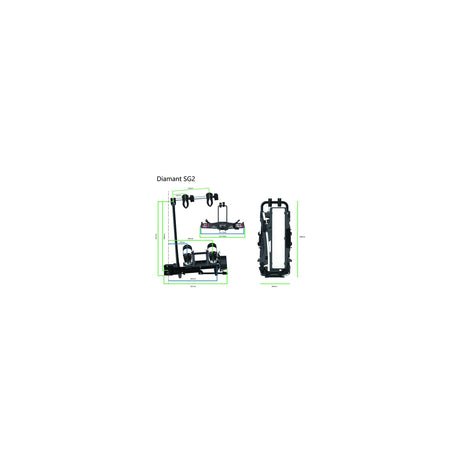 Tradekar International BV Pro-User-Fahrradträger – Diamond SG2 – 2 Fahrräder