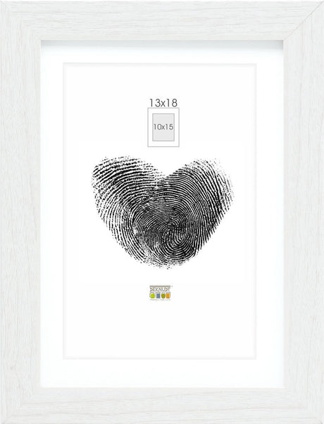 Deknudt frames fotolijst - wit met passe-partout - 10x15 13x18 cm