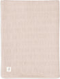 Jollein - deken ledikant 100x150cm - dekentje baby - grain knit - wild rose velour