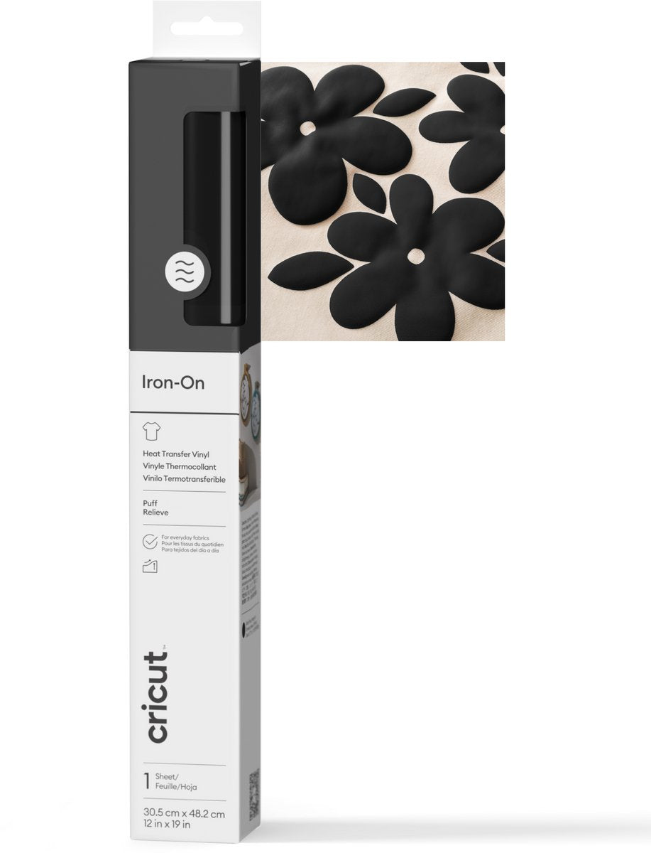 Cricut™ Puff zum Aufbügeln, schwarz – 30,5 x 48,3 cm