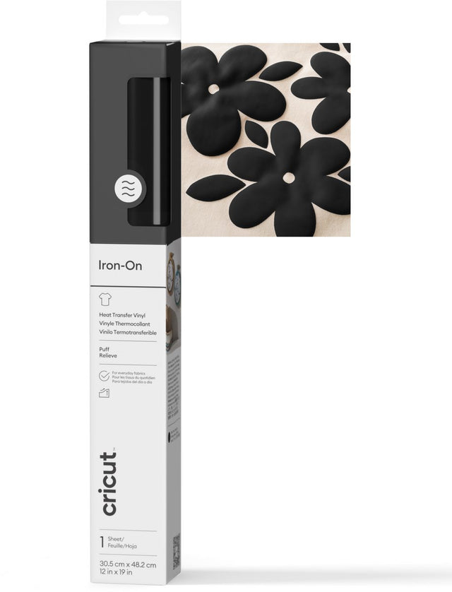 Cricut™ Puff zum Aufbügeln, schwarz – 30,5 x 48,3 cm