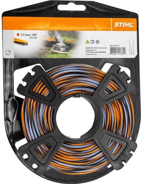 Stihl Zubehör Mähfaden | Hightech-CF3-Pro-Kreuzform | ø 2,7 mm x 27 m – 00009304301