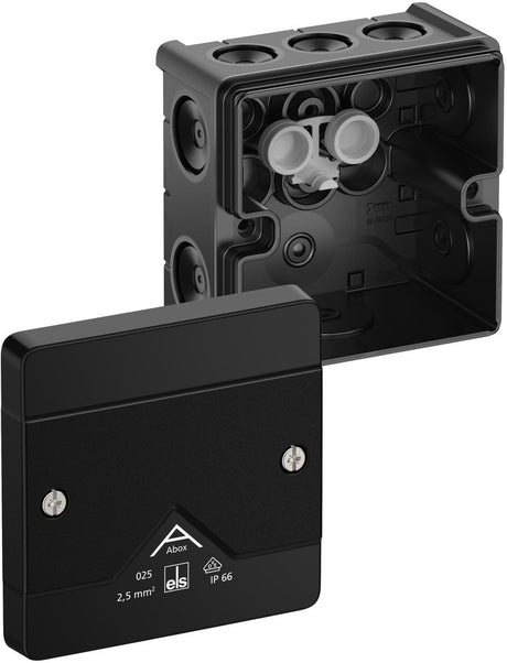 Spelsberg abox 025-l sw Abzweigdose (L x B x H) 85 x 85 x 52 mm schwarz IP66 1 Stück