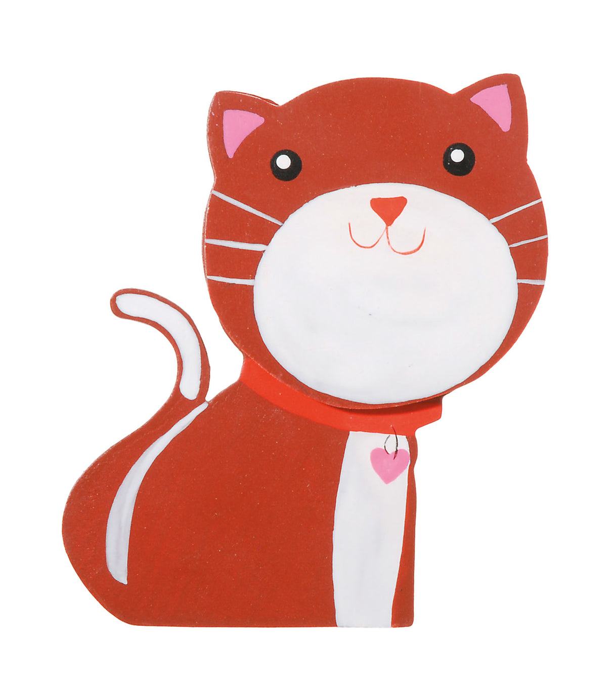 Darice • Katze in Form einer bemalten Holzform, 9 x 8 x 0,5 cm