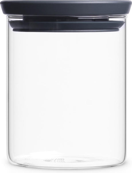 Brabantia Vorratsglas – stapelbar – 0,6 l – Glas