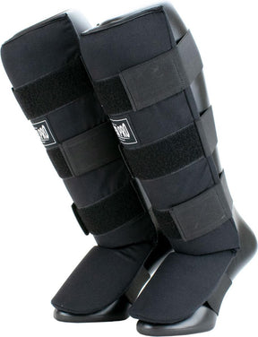 Super pro combat gear scheenbeschermer savior zwart wit small