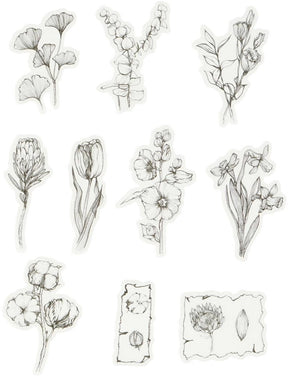 Kreativunternehmen https: www.cchobby.nl masking-tape-stickers-black-white-flowers-size-30-50-mm-30-piece-1-box