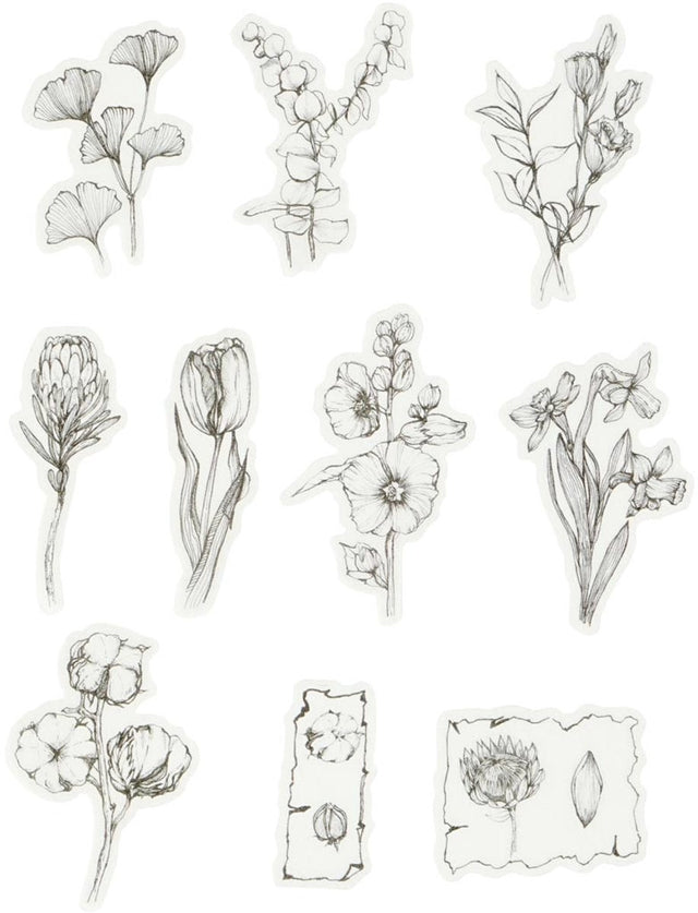 Kreativunternehmen https: www.cchobby.nl masking-tape-stickers-black-white-flowers-size-30-50-mm-30-piece-1-box