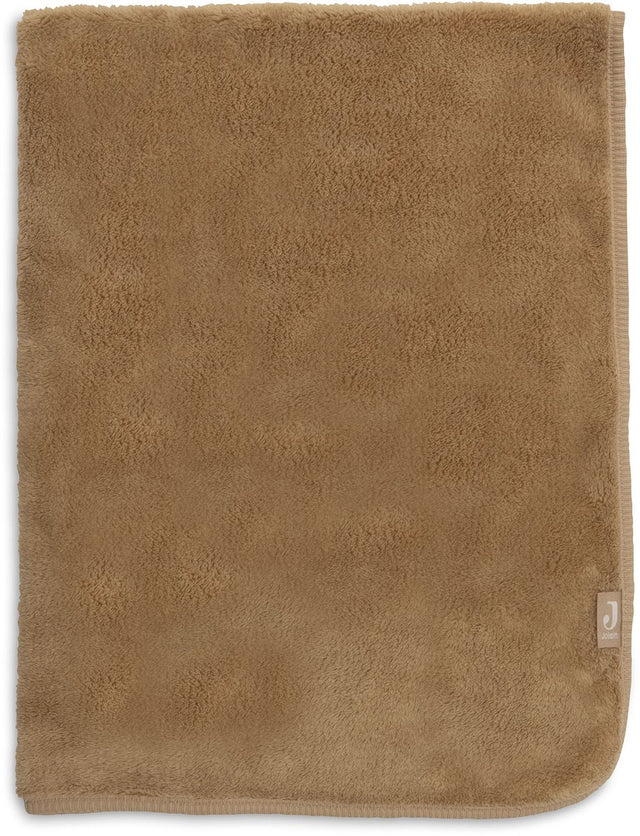 Jollein Decke für Kinderbett, 75 x 100 cm, Basic-Sherpa-Jersey, Haselnussbraun
