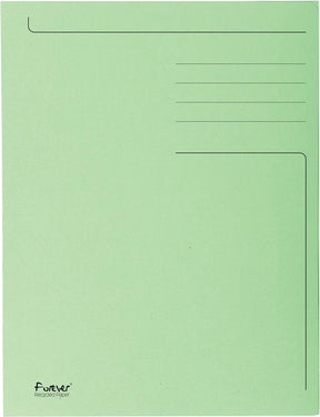 Exacompta 50x Forever® bedruckte Mappe mit 3 Klappen – 280 gm2 – 24 x 32 cm für A4 – Grasgrün – 448013e