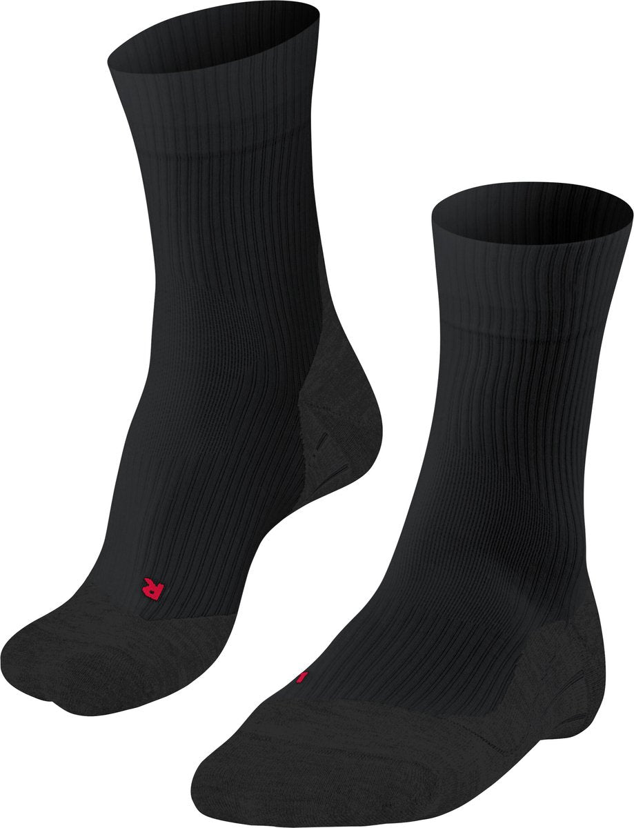 Falke Te4 Anti-Blister Baumwolle Funktionsmaterial Tennissocken Herren Schwarz - Größe 46-48