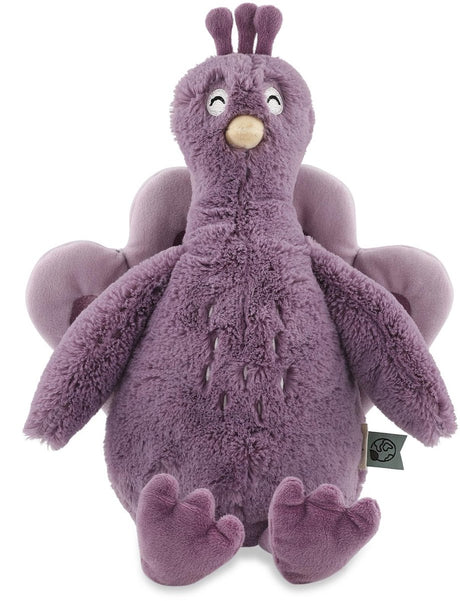 Trixie knuffeldier mrs. peacock – zachte knuffel van gerecycleerde materialen – 25 cm