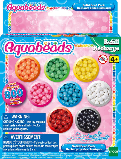 Aquabeads 31517 Nachfüllperlenpaket – 800 Perlen in 8 Farben