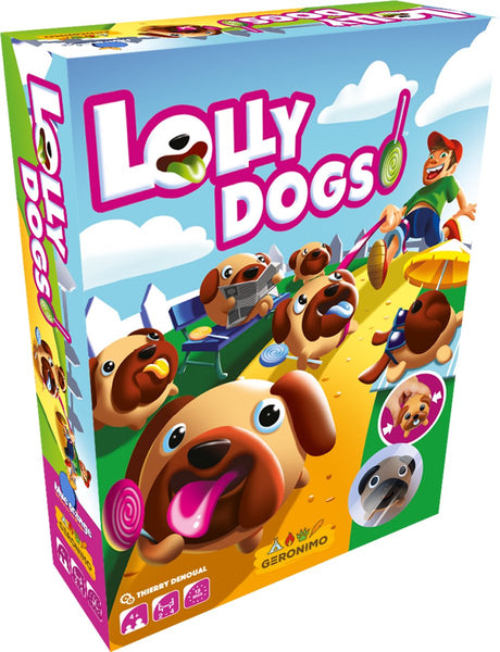 Geronimo-Spiele Lolly Dog - - Blau Orange - Kinderspiel - Memory - ab 4 Jahren - von 2 bis 4 Spielern