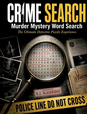 Crime search murder mystery word search