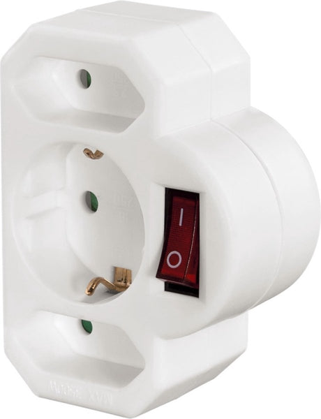 Hama Steckdosenadapter 3-fach mit Schalter