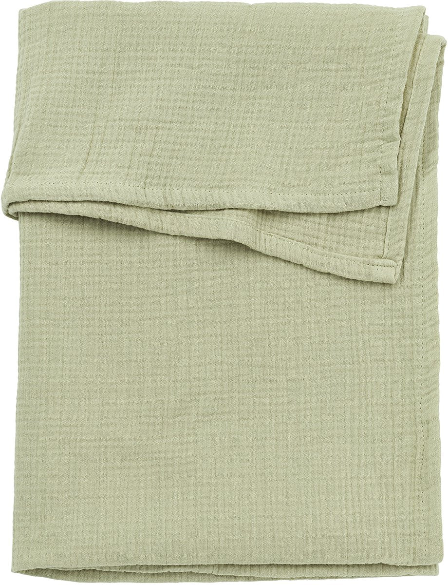 Meyco Baby-Uni-Bettlaken – vorgewaschen, hydrophil – weiches Olivgrün – 100 x 150 cm – 0,3 Tog
