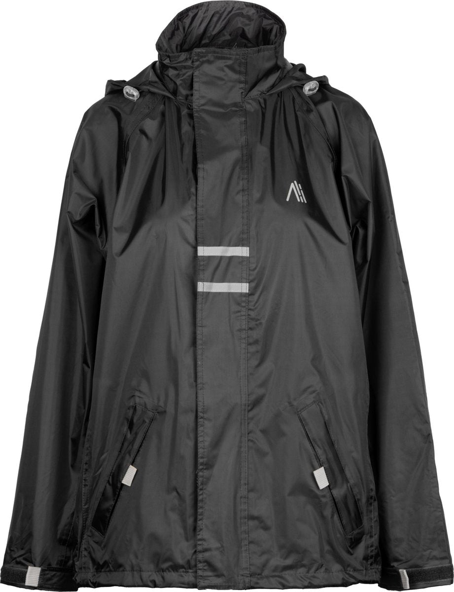 Ralka regenjack waterdicht reflectie - senior - zwart - xl