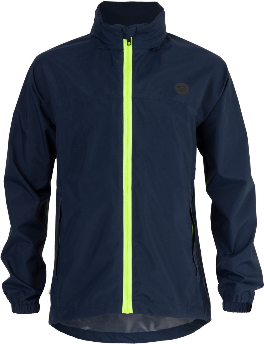Agu go essential - regenjas - kind - winddicht en waterdicht - poray 5000 - reflecterend - blauw - 128