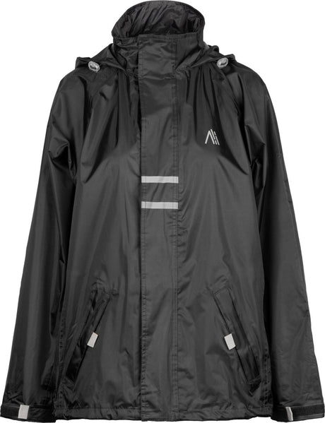 Ralka regenjack waterdicht reflectie - senior - zwart - m
