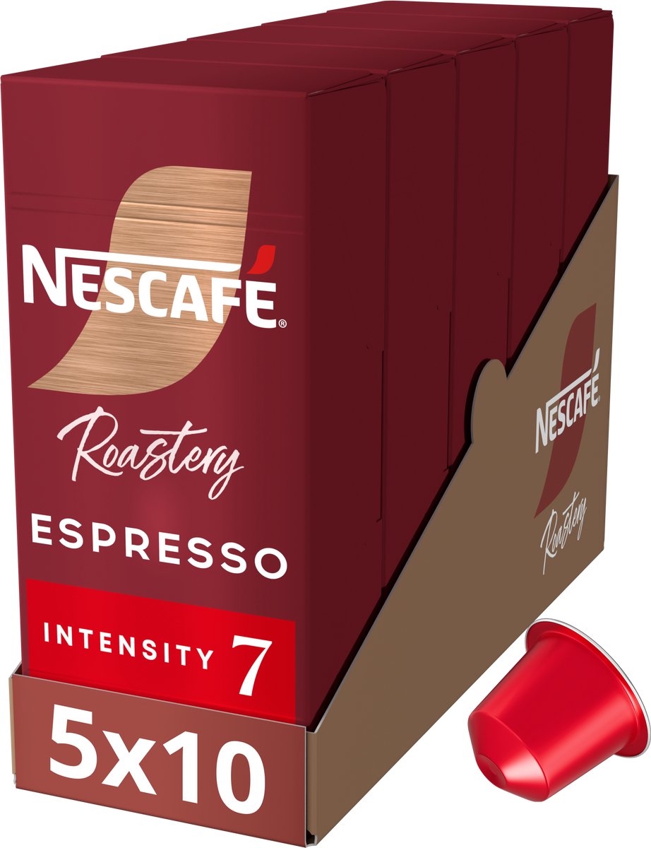 Nescafé roastery espresso medium capsules - 5 doosjes x 10 koffiecups