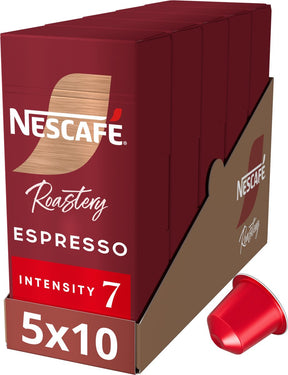Nescafé roastery espresso medium capsules - 5 doosjes x 10 koffiecups