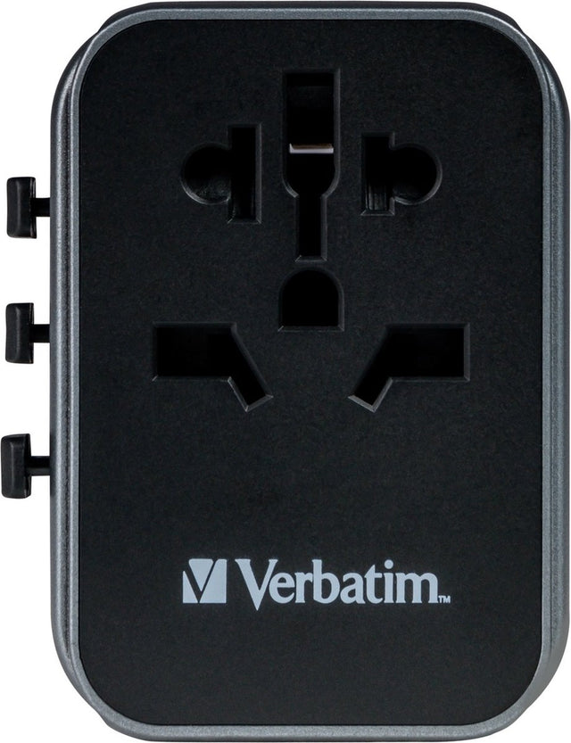 Verbatim uta-03 universele reisadapter 1 x usb-c pd 30w qc 3.0 2 x usb-c 2 x usb-a