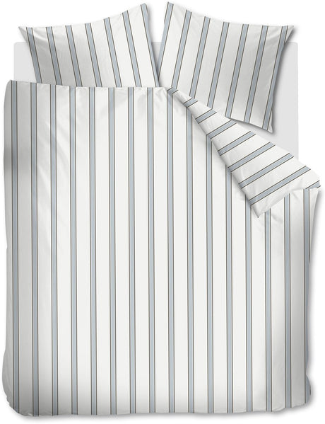 Vtwonen fun stripe dekbedovertrek - lits-jumeaux - 240 x 220 cm - blauw