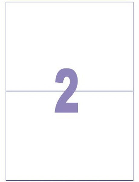 Kangaro-Etiketten – universell – selbstklebend – Inkjet-Laserkopie – 210 x 148 mm – 100 Blatt – 2 Aufkleber pro Blatt