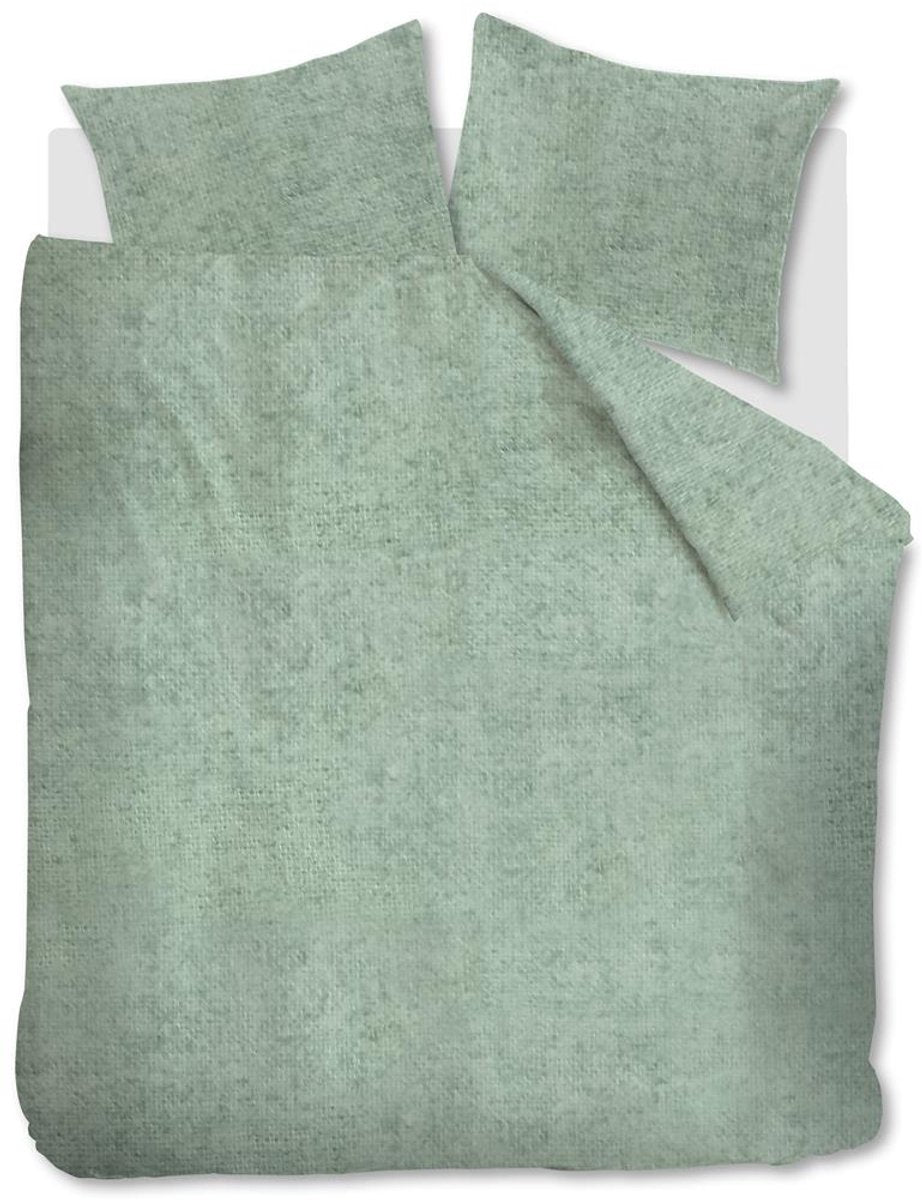 Beddinghouse frost dekbedovertrek - effen - tweepersoons - 200x200 220 cm - grijsgroen