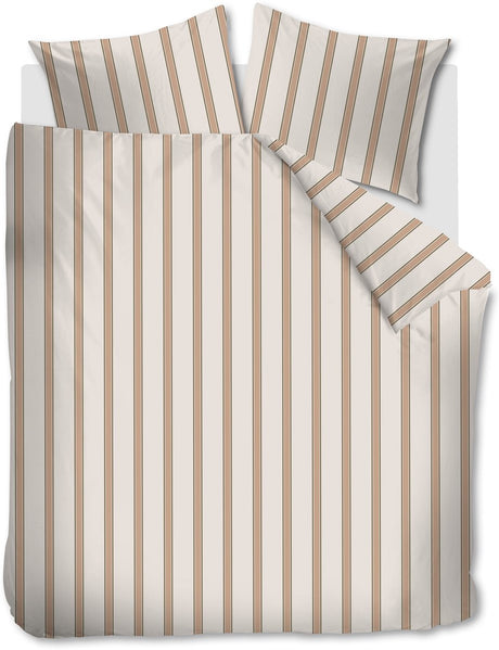Vtwonen fun stripe dekbedovertrek - tweepersoons - 200 x 220 cm - naturel