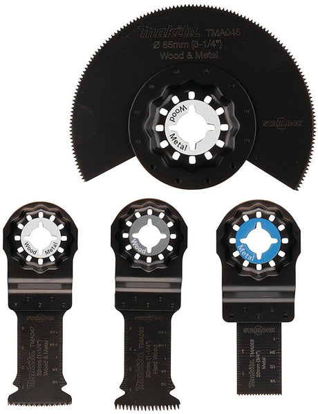 Makita Zubehör Tauchsägen-Set Multitool 4-teilig Starlock TMA045, TMA047, TMA053, TMA058 – B-67480